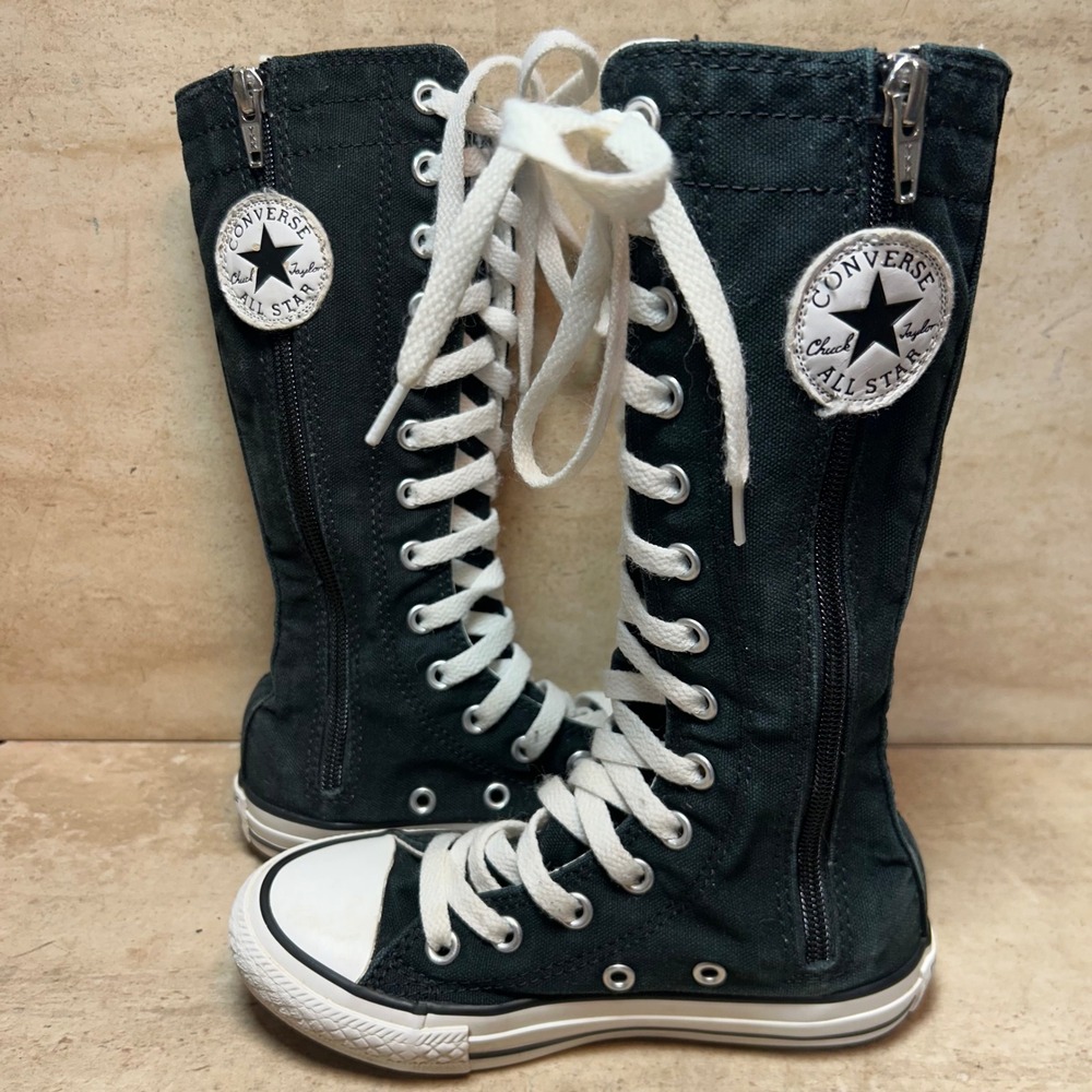 Converse Chuck Taylor All Star XX-Hi Knee High Black Canvas‎ Junior 12 614985F